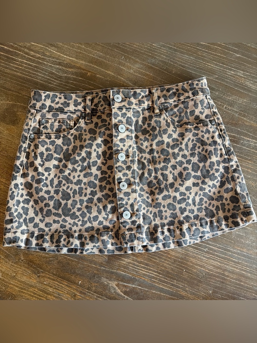 American Eagle Outfitters Leopard Print Mini Skirt in Tan and Brown